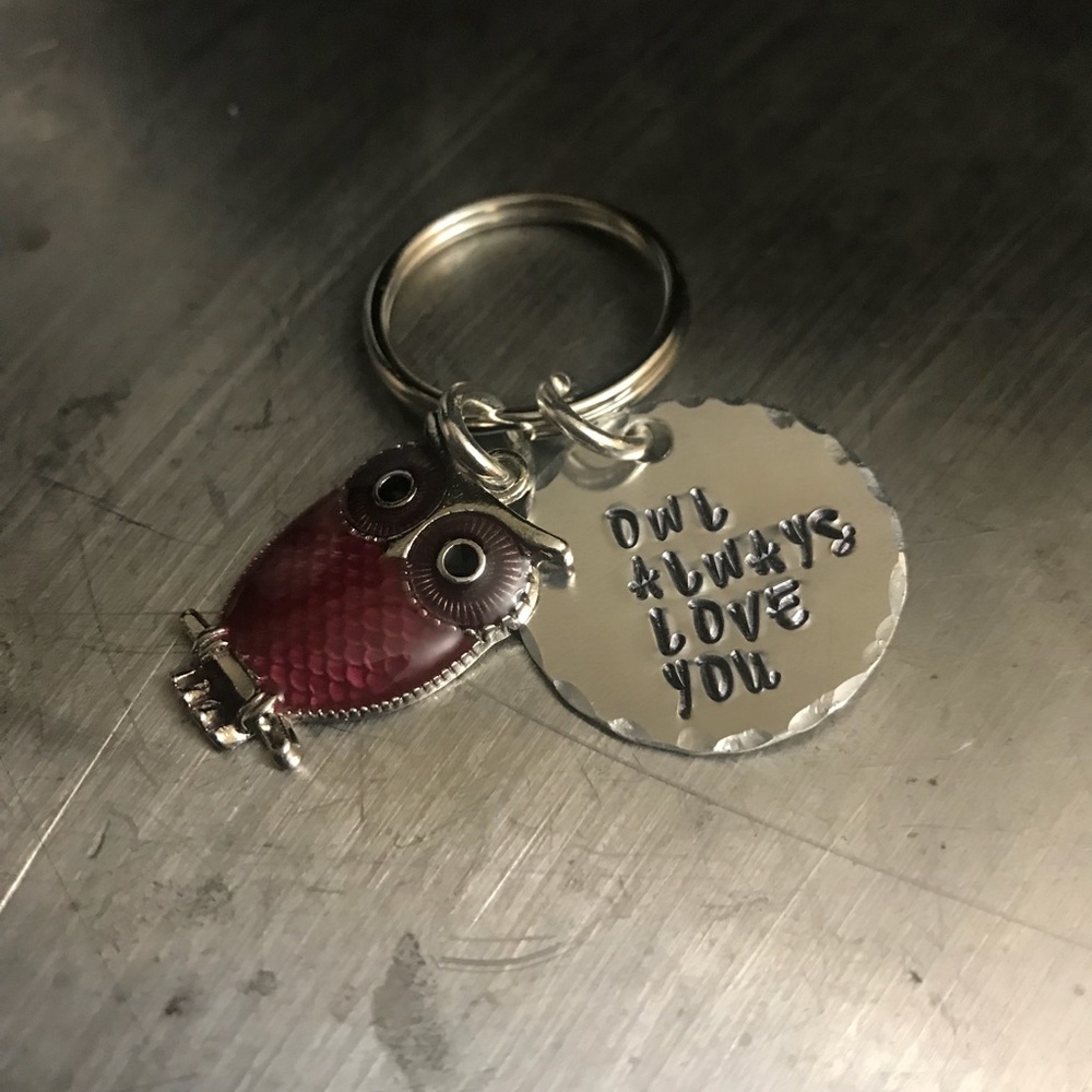 Owl always love you keychain